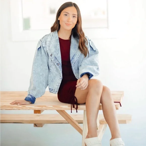 Boutique Brown Long Sleeve Tie Dress - Picture 4 of 4